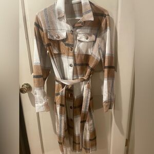 Flannel shirt dress